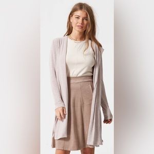 Laila Jayde Dark Gray Long Hooded Cardigan